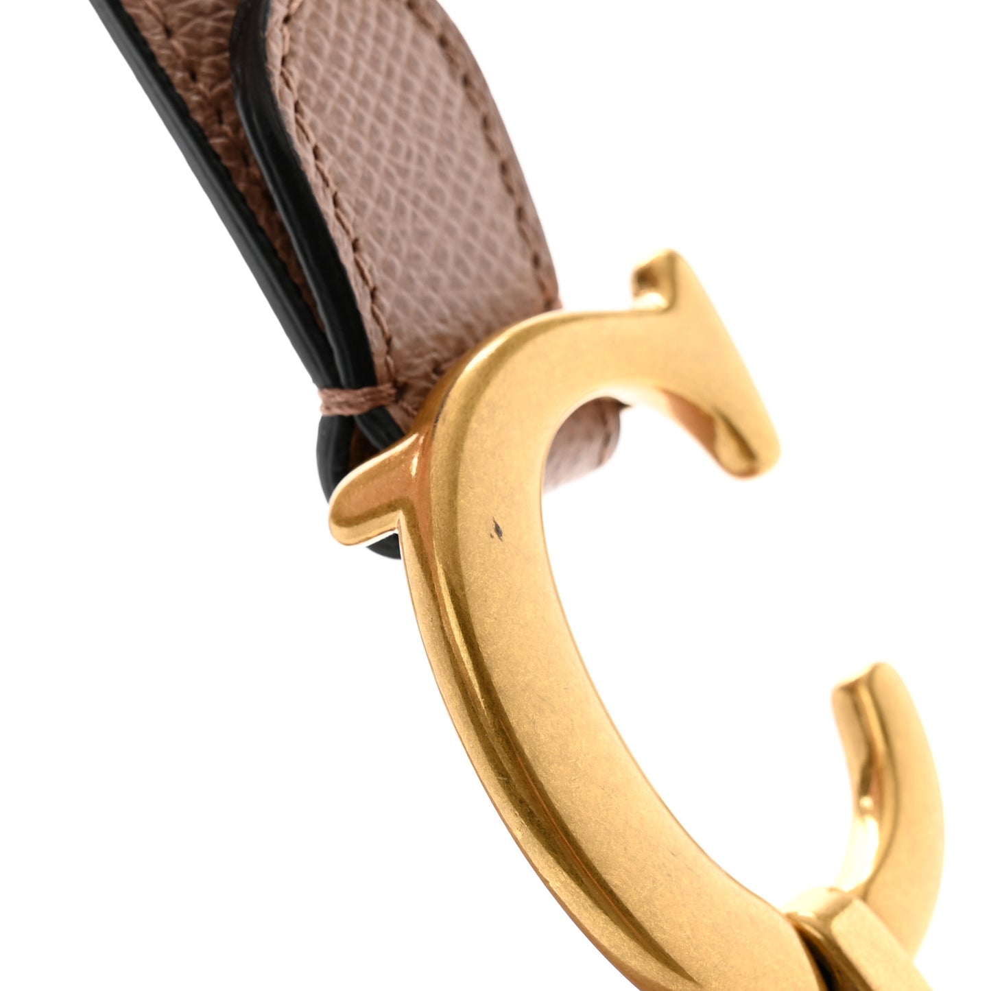 Grained Calfskin Saddle Bag With Strap Blush
