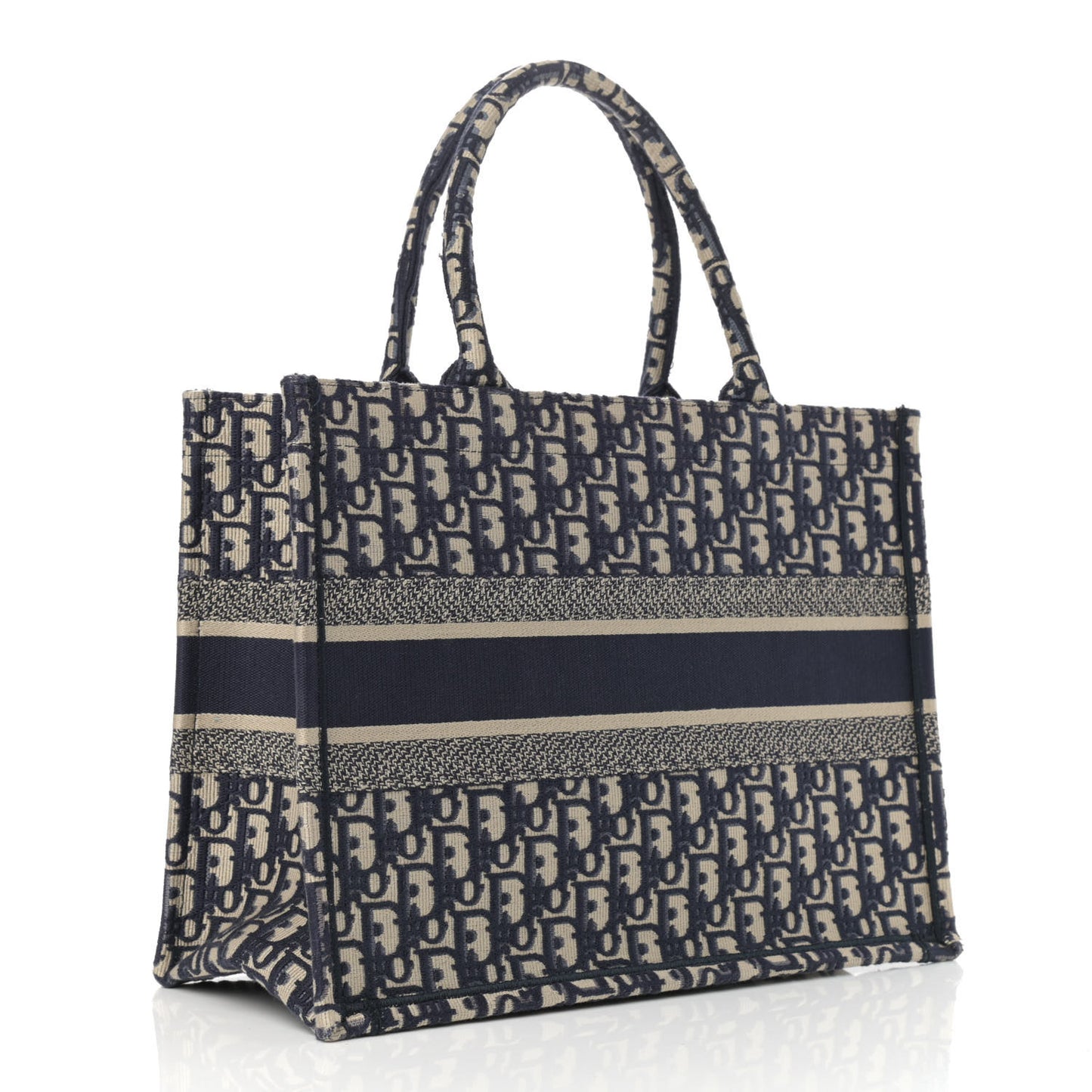 Oblique Medium Book Tote Blue Multicolor