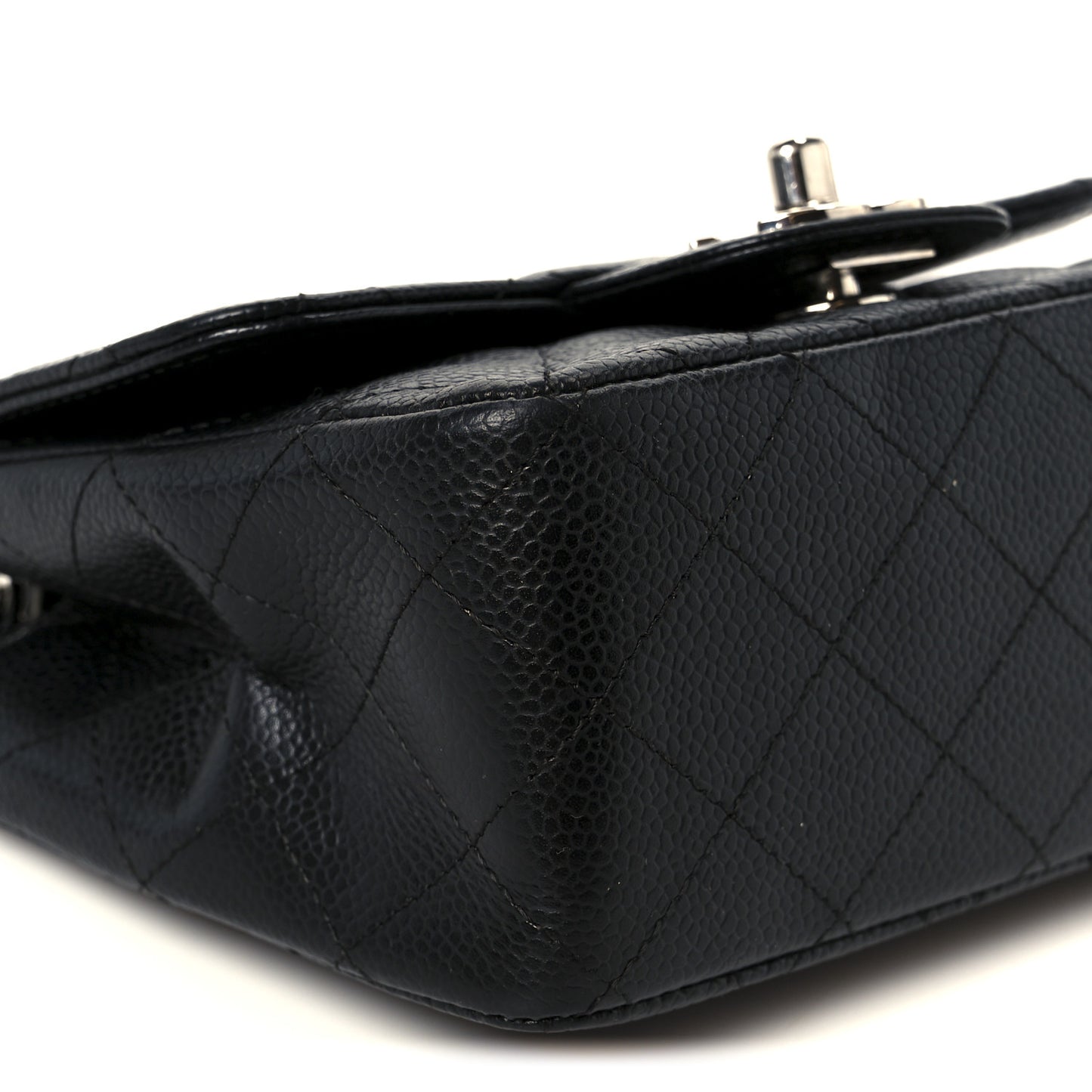 Caviar Quilted Mini Square Flap Black