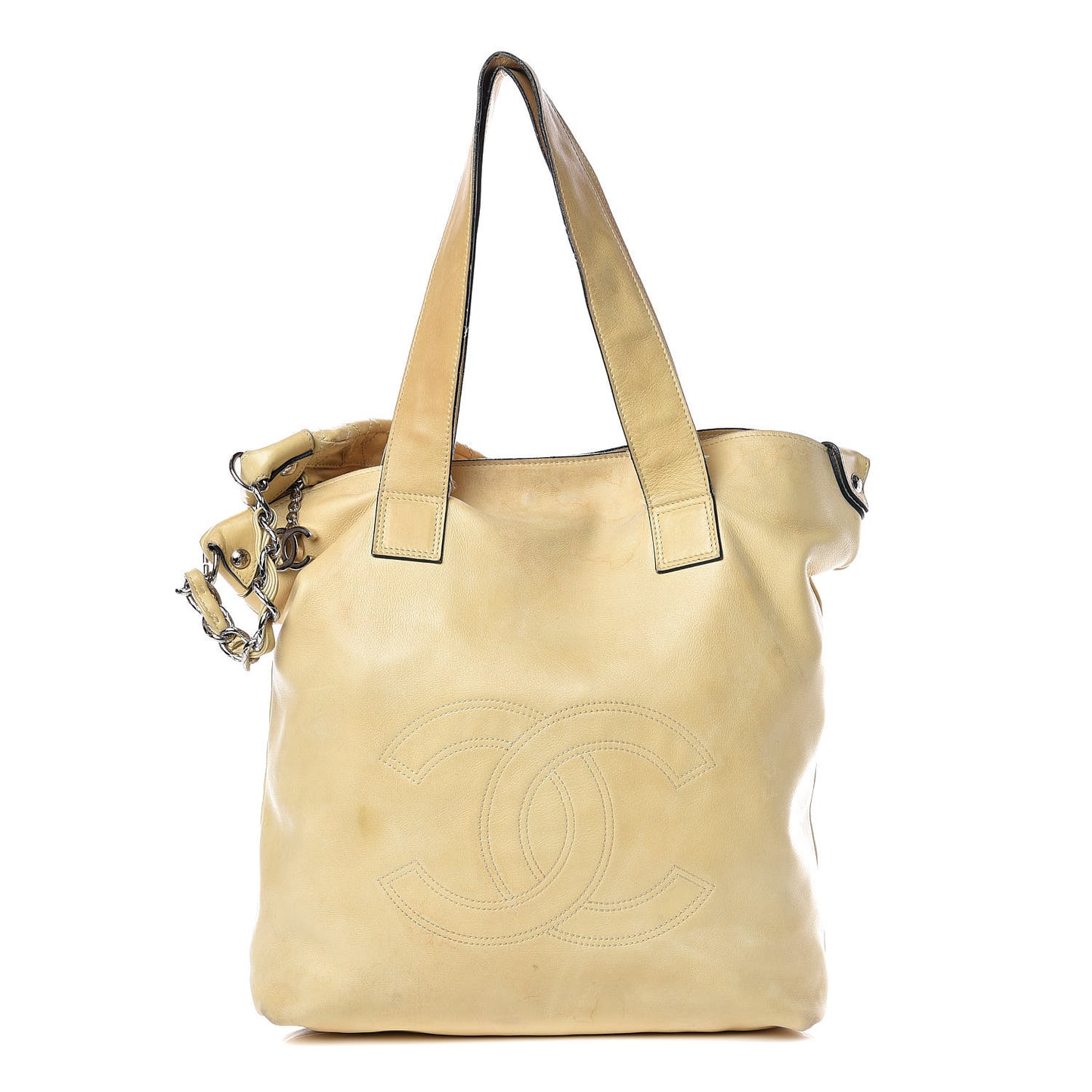 Lambskin Edgy Tote Beige