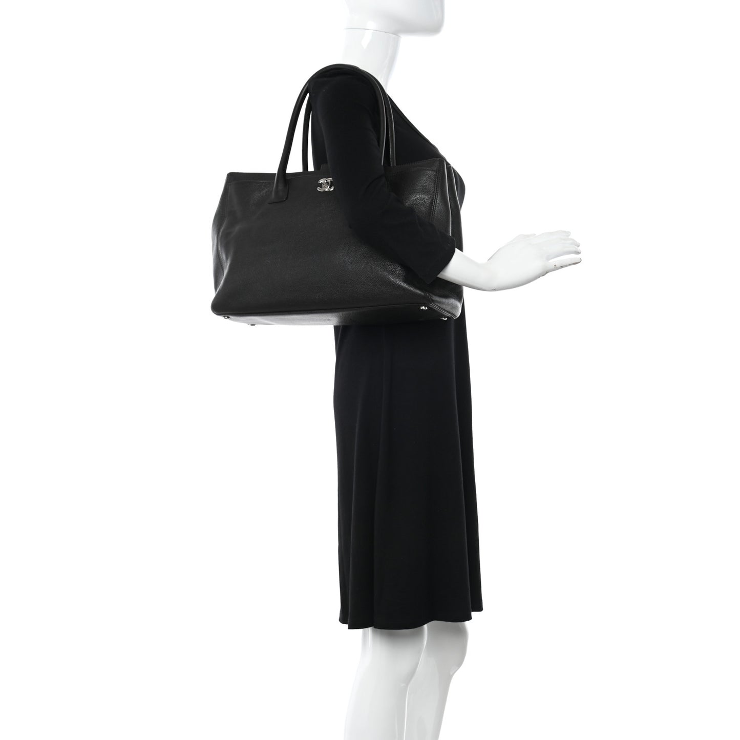Calfskin Cerf Executive Shopper Tote Brown
