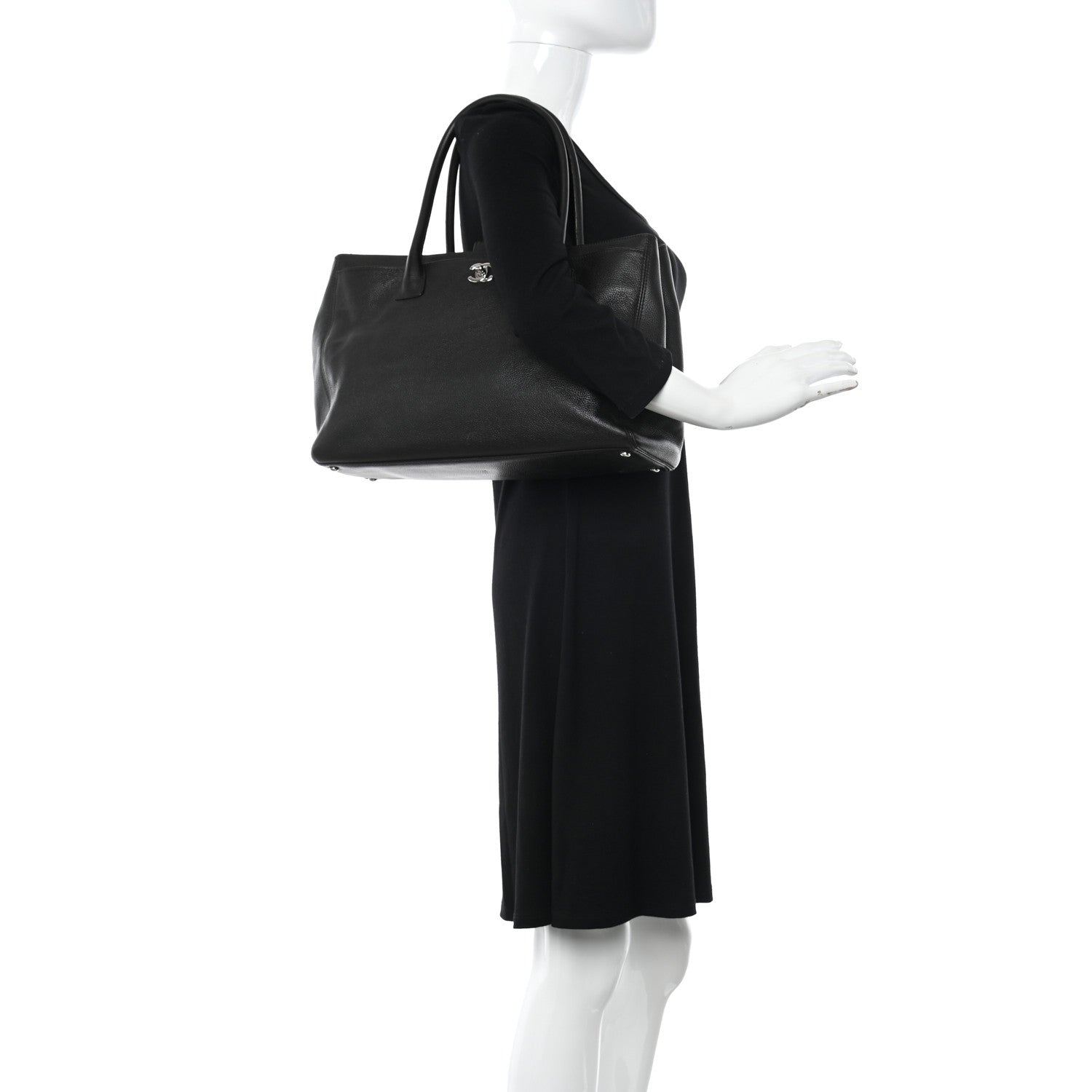 Chanel Calfskin Cerf Executive Shopper Tote Brown 2 of 13
