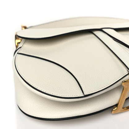 Christian Dior Grained Calfskin Saddle Bag White 8 of 8
