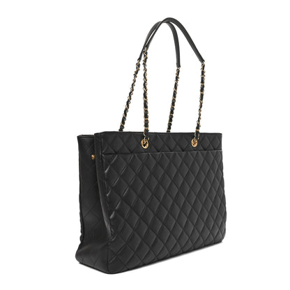Chanel Calfskin Quilted Large Shopping Tote Black 3 of 10