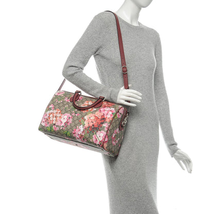 Gucci GG Supreme Monogram Blooms Medium Boston Beige Multicolor Dry Rose 2 of 6