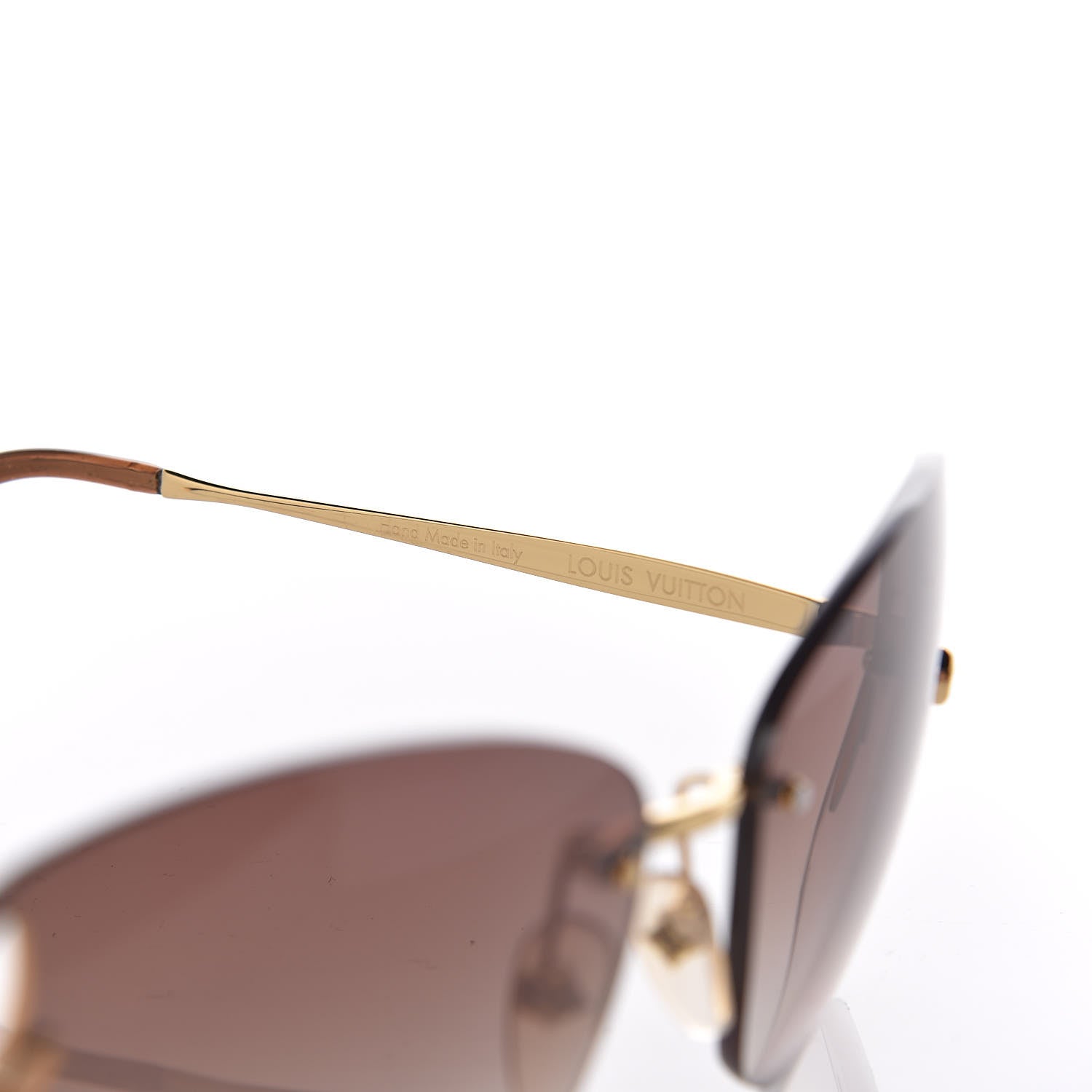 Louis Vuitton Lily Sunglasses Z0371U Brown Glitter 5 of 9