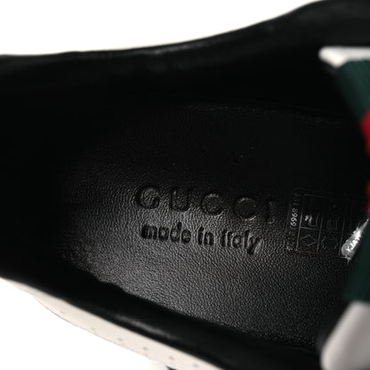 Gucci Sparrow Calfskin Mens Re-Web Sneakers 8 Green White Black 9 of 12