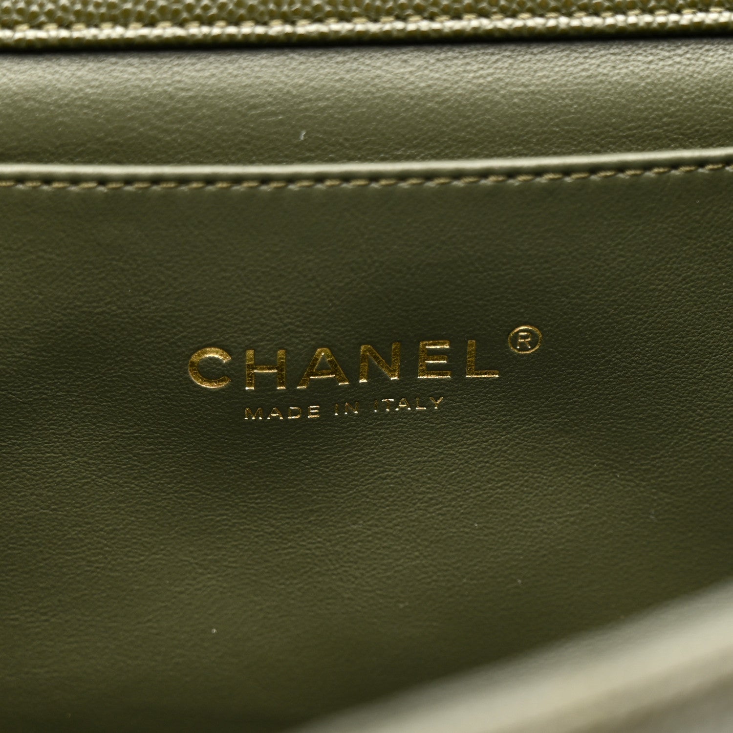Chanel Caviar Quilted Mini Coco First Flap Khaki 6 of 12