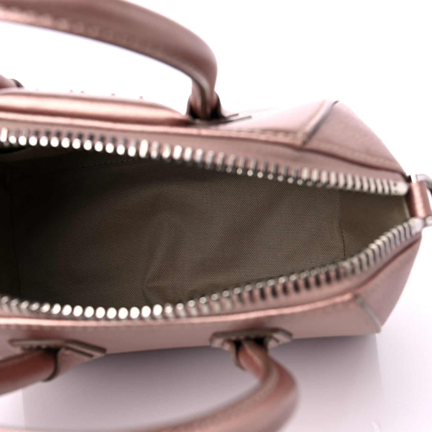 Metallic Sugar Goatskin Mini Antigona Light Pink