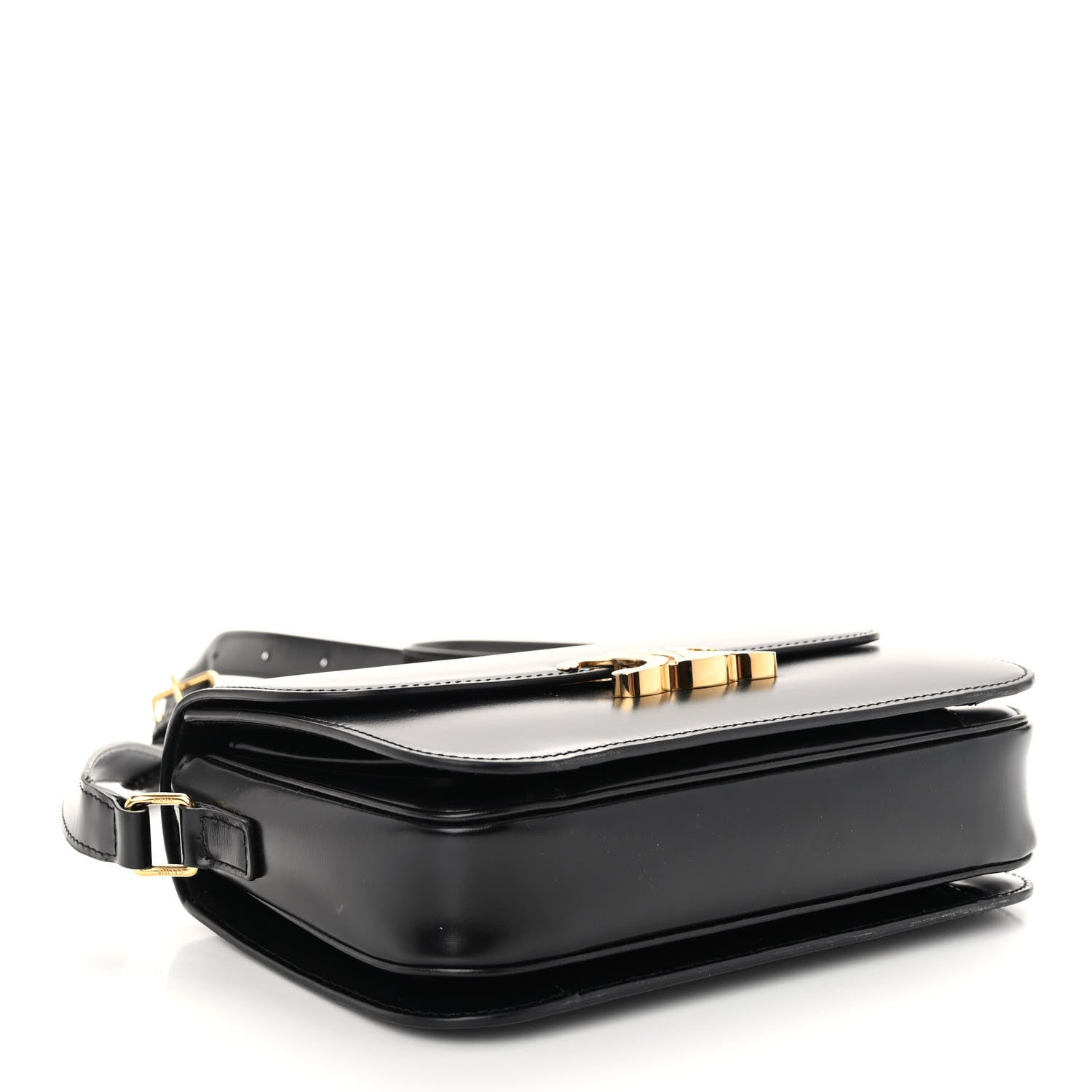Celine Shiny Calfskin Medium Triomphe Black 5 of 14