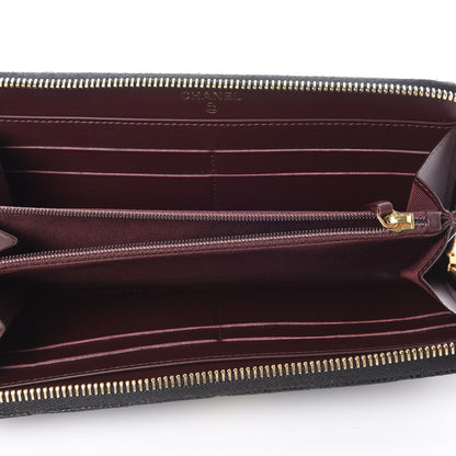 Chanel Caviar Quilted Large Gusset Zip Around Wallet Black 5 of 8