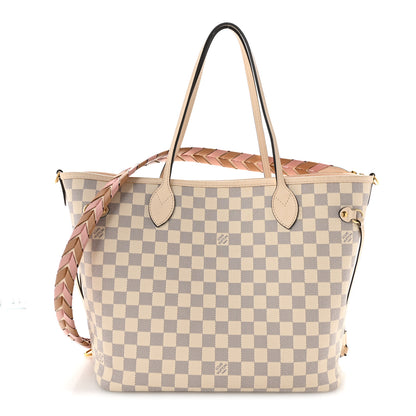 Louis Vuitton Damier Azur Braided Neverfull MM Pink 1 of 15