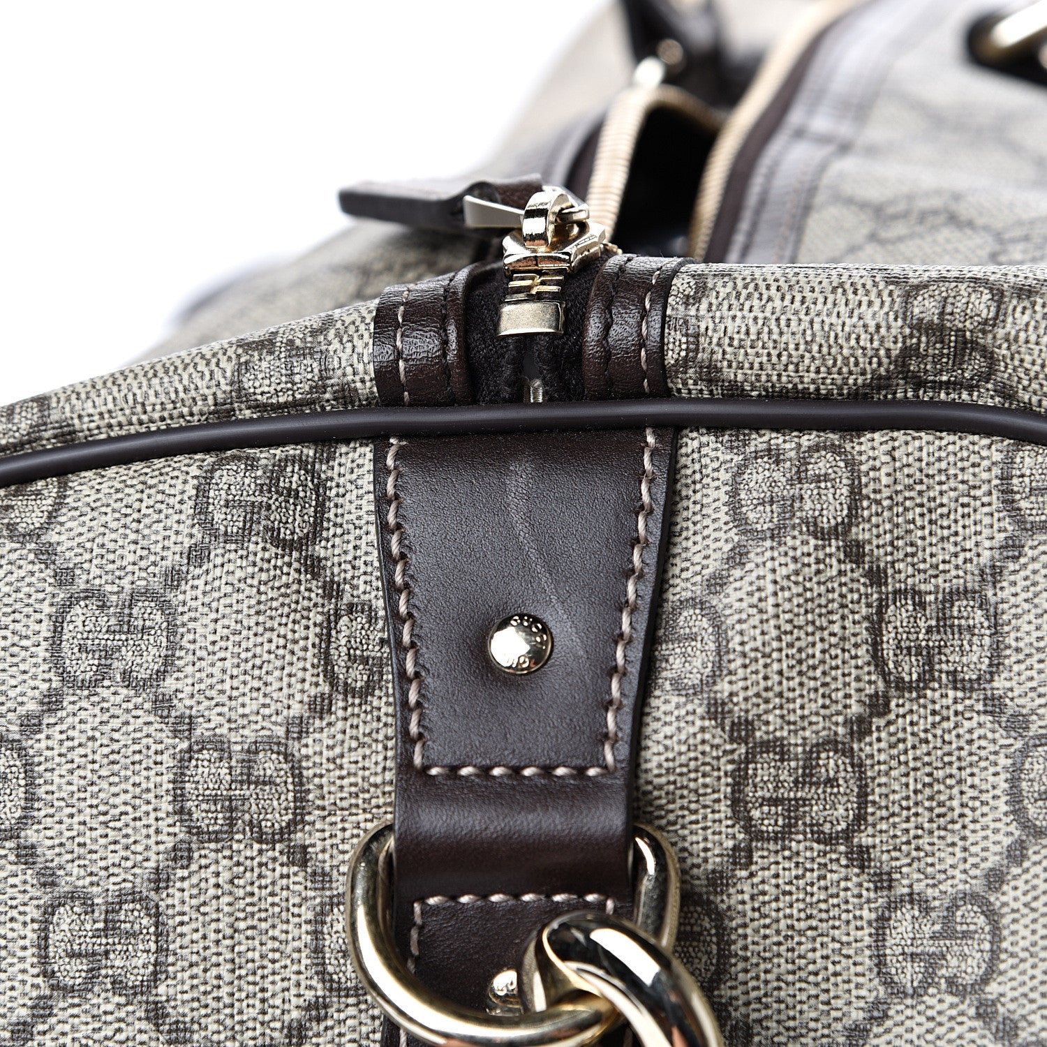 Gucci GG Plus Monogram Large Carry On Duffle Bag Brown 14 of 16