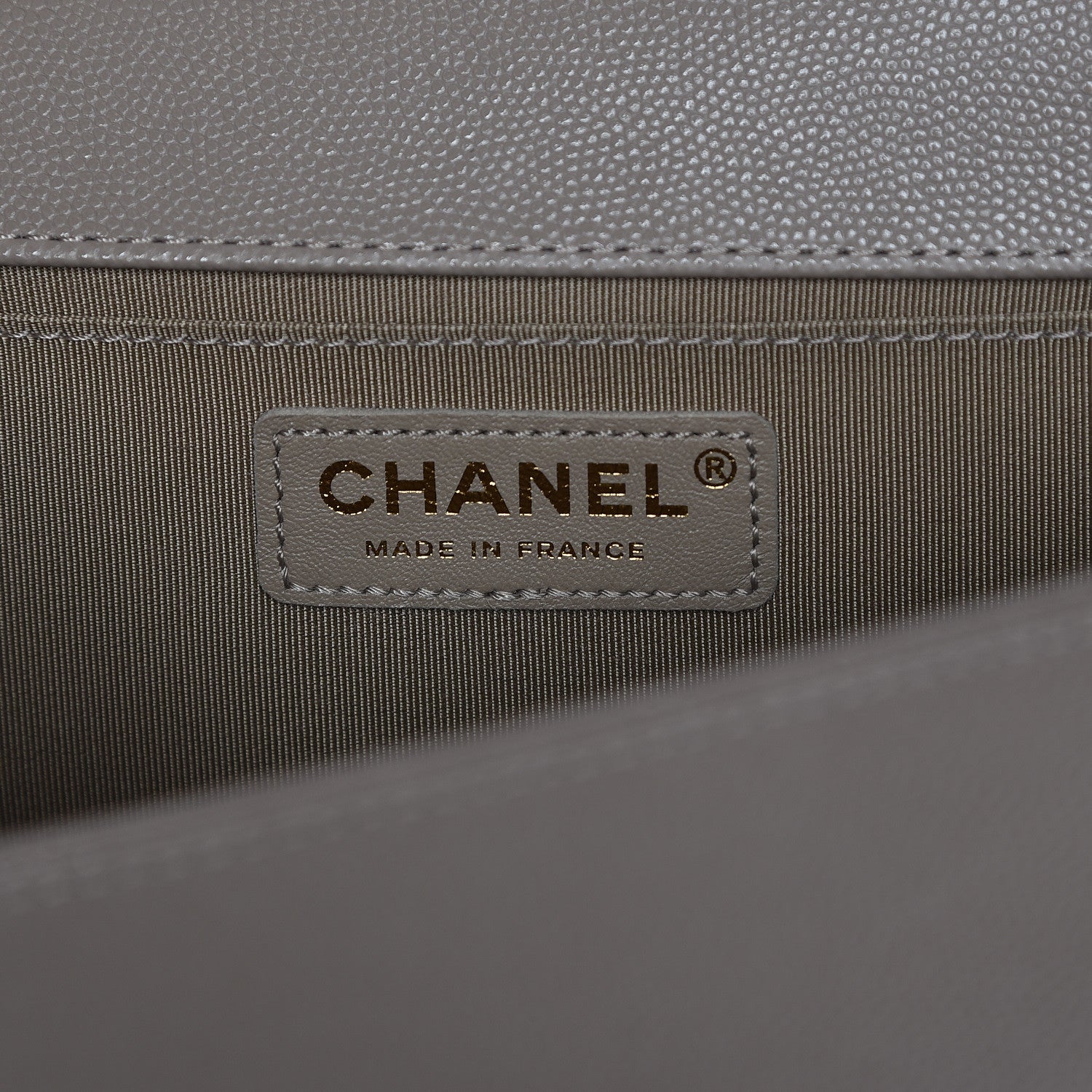 Chanel Caviar Quilted Medium Boy Flap Dark Beige 6 of 13