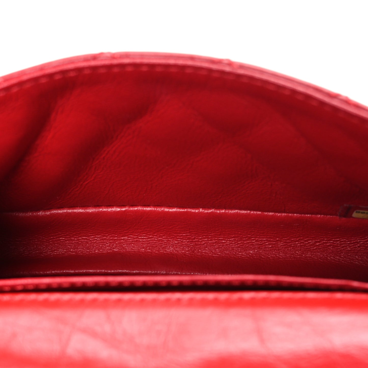 Aged Calfskin Quilted 2.55 Reissue Flap Belt Bag Red