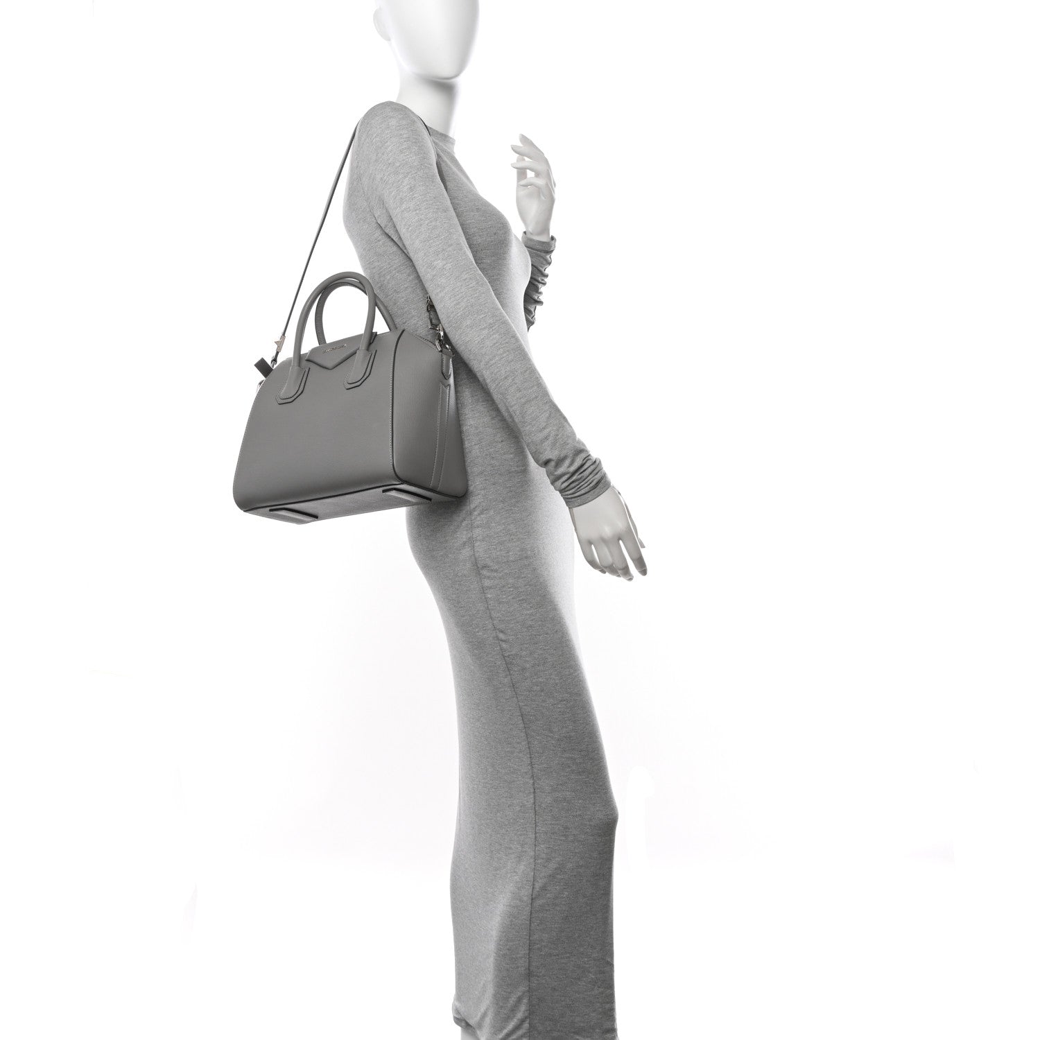 Givenchy Sugar Goatskin Small Antigona Pearl Grey 2 of 10