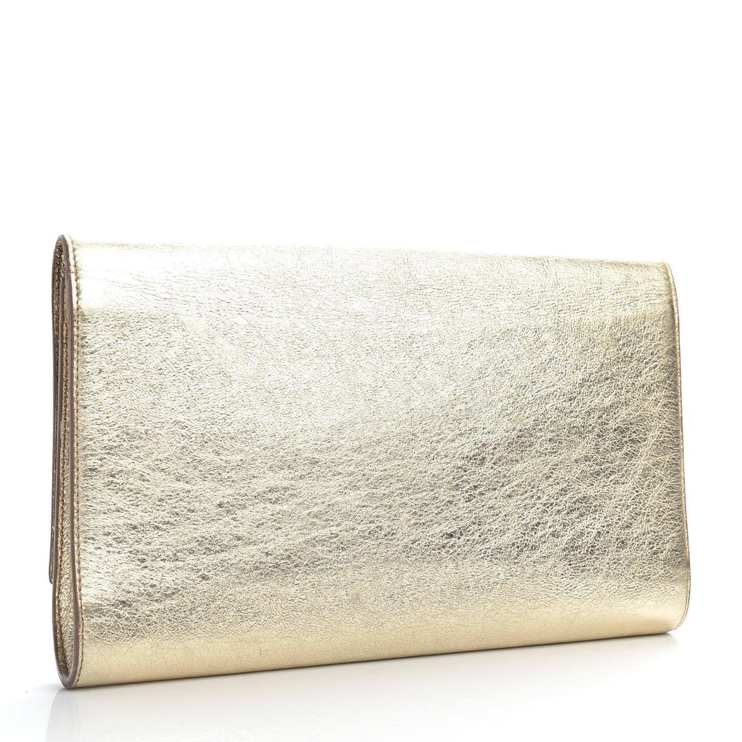 Metallic Calfskin Monogram Large Belle De Jour Clutch Gold