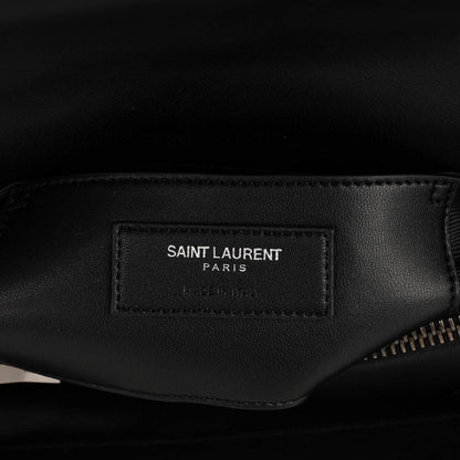 Saint Laurent Sheepskin Matelasse Chevron Monogram Medium College Bag Black 7 of 7