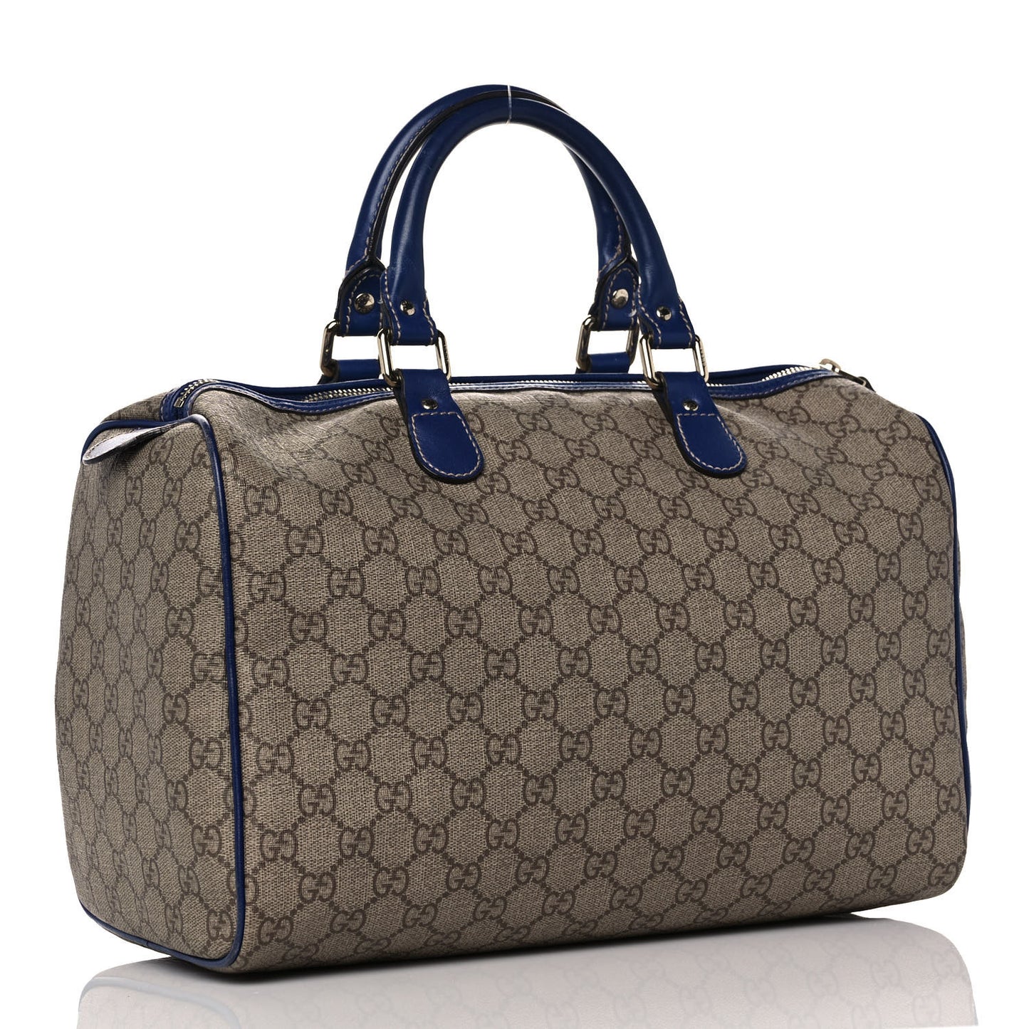 GG Plus Monogram Medium Boston USA Flag Unicef Duffle Blue