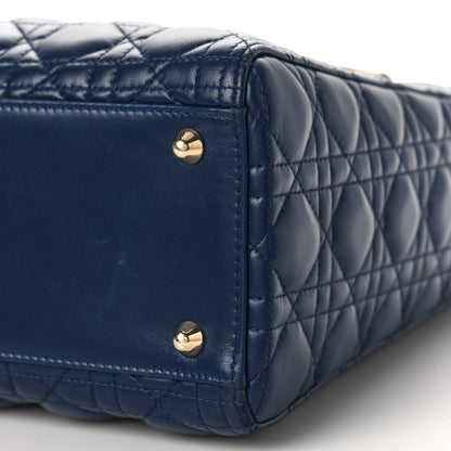 Christian Dior Lambskin Cannage Large Lady Dior Navy Blue 9 of 9