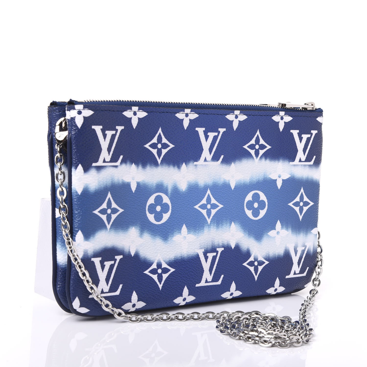 Louis Vuitton Monogram Giant Escale Double Zip Pochette Blue 2 of 8