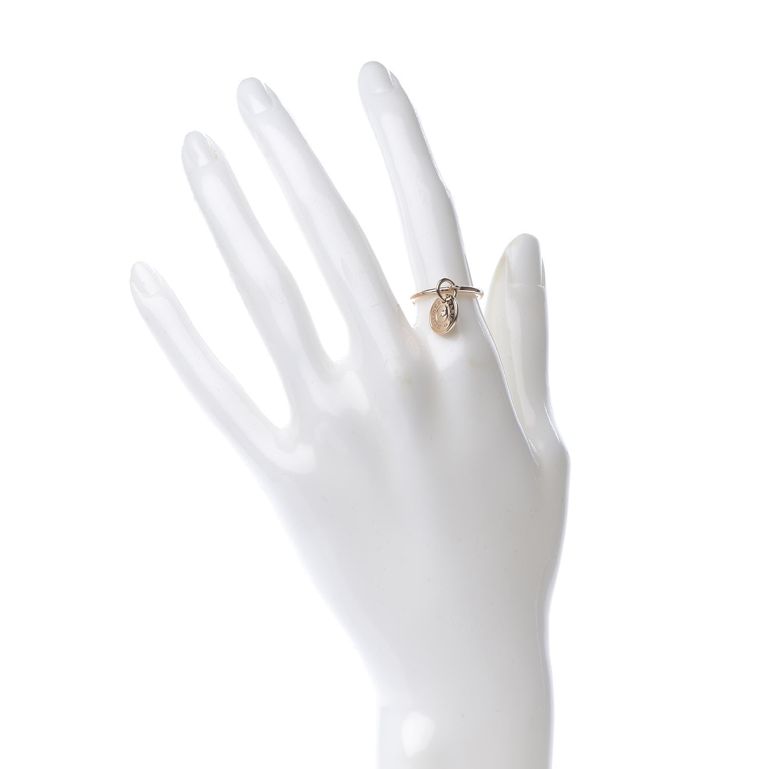 Hermes 18K Rose Gold Diamond Gambade Ring 50 5.25 2 of 8