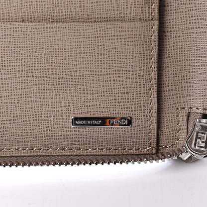 Fendi Vitello Elite Zip Around Wallet Tortora 6 of 7