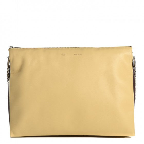 Celine Lambskin Soft Trio Zipped Bag Vanilla 1 of 16