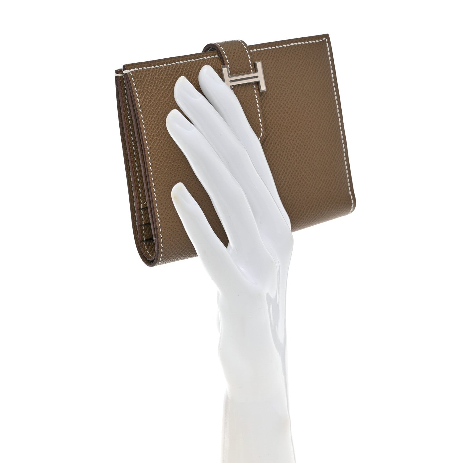 Hermes Epsom Bearn Compact Wallet Etoupe 2 of 8