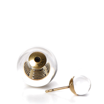 Christian Dior Mise En Dior Tribal Earrings Transluscent Gold 4 of 5