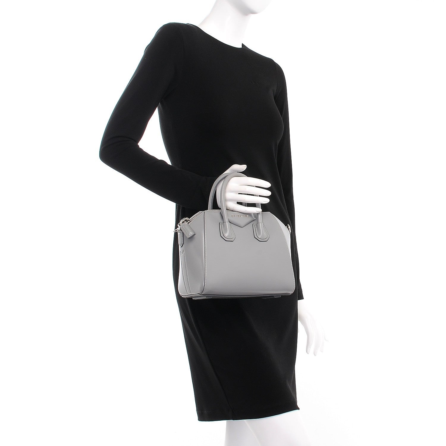 Givenchy Shiny Lord Calfskin Mini Antigona Medium Grey 3 of 8