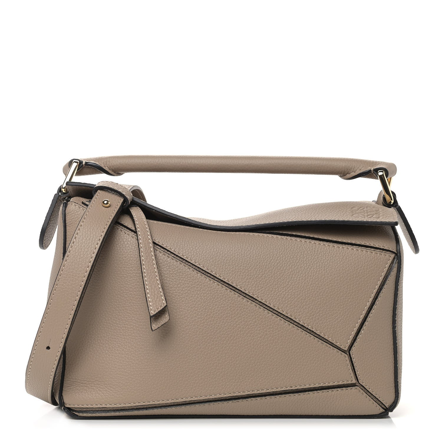 Loewe Grained Calfskin Small Puzzle Bag Sand 1 of 8