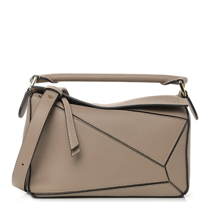 Loewe Grained Calfskin Small Puzzle Bag Sand 1 of 8
