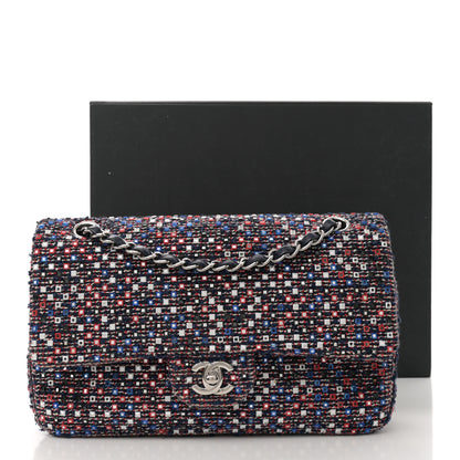 Chanel Sequin Tweed Medium Double Flap Red White Blue 12 of 12