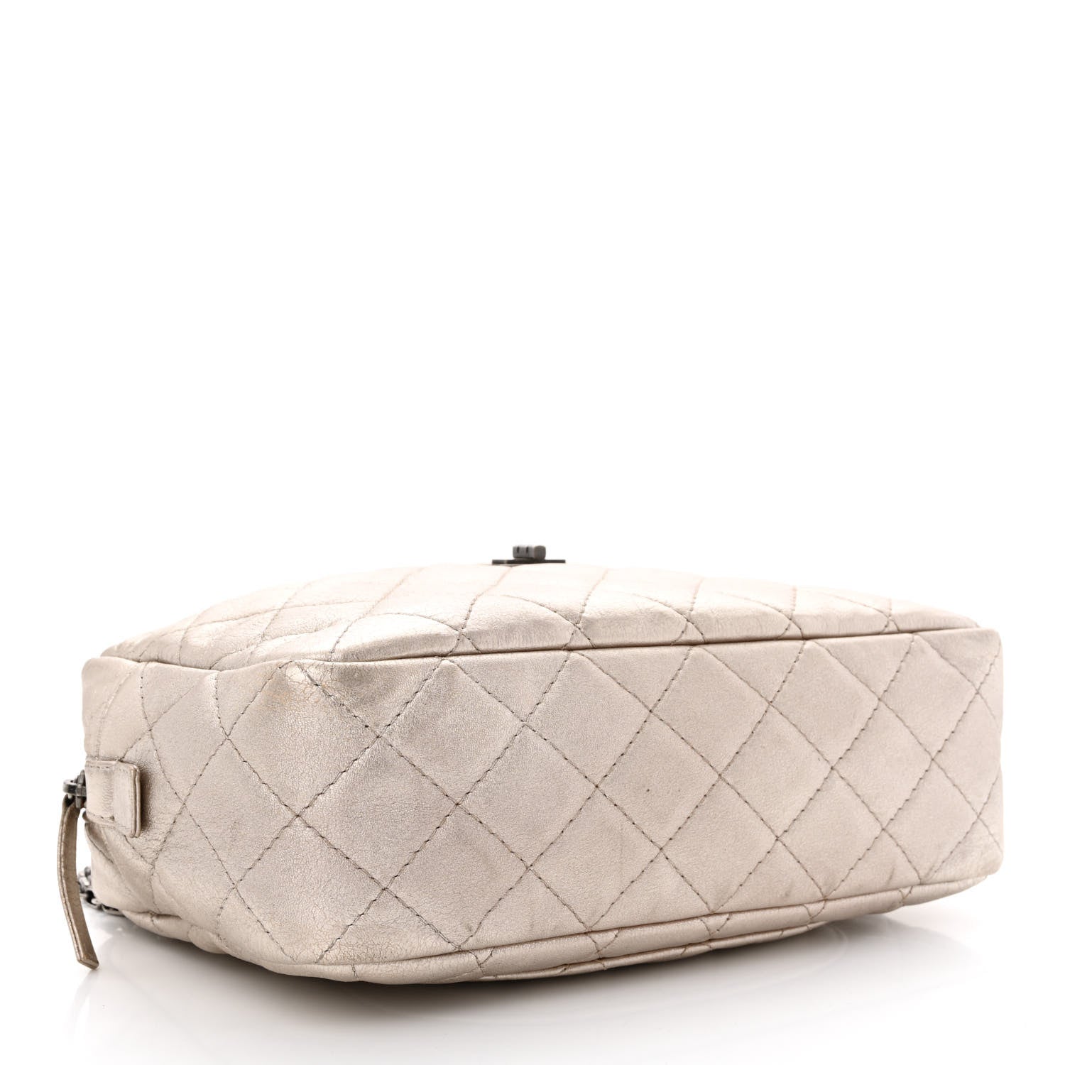 Chanel Metallic Aged Calfskin Quilted Medium Reissue Camera Case Gold 4 of 11