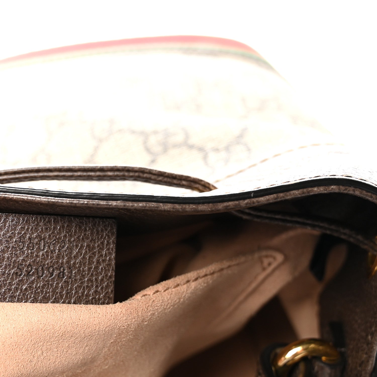 Gucci GG Supreme Monogram Web Small Ophidia Bucket Bag Brown 7 of 10
