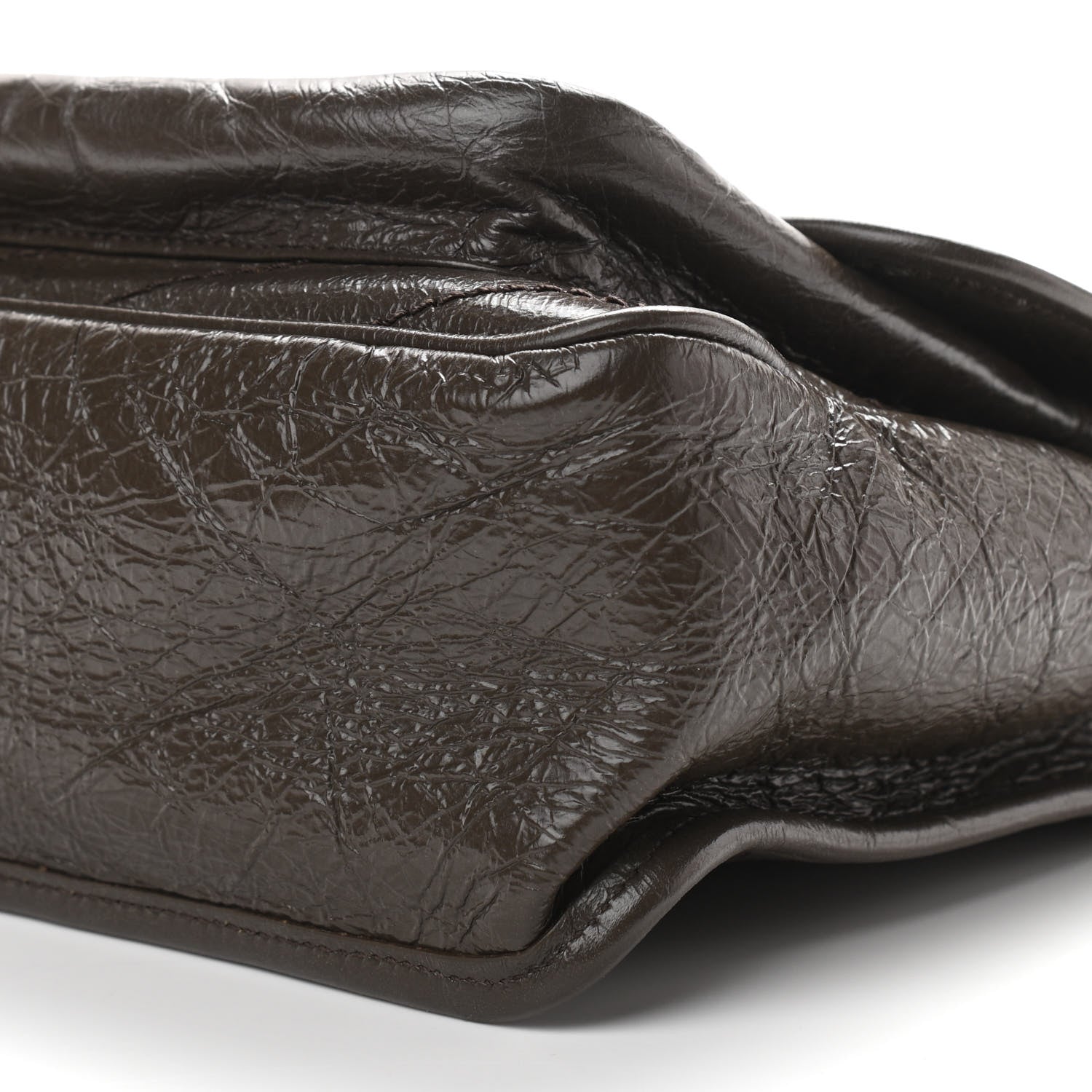 Saint Laurent Crinkled Calfskin Matelasse Monogram Medium Niki Chain Satchel Faggio 14 of 14