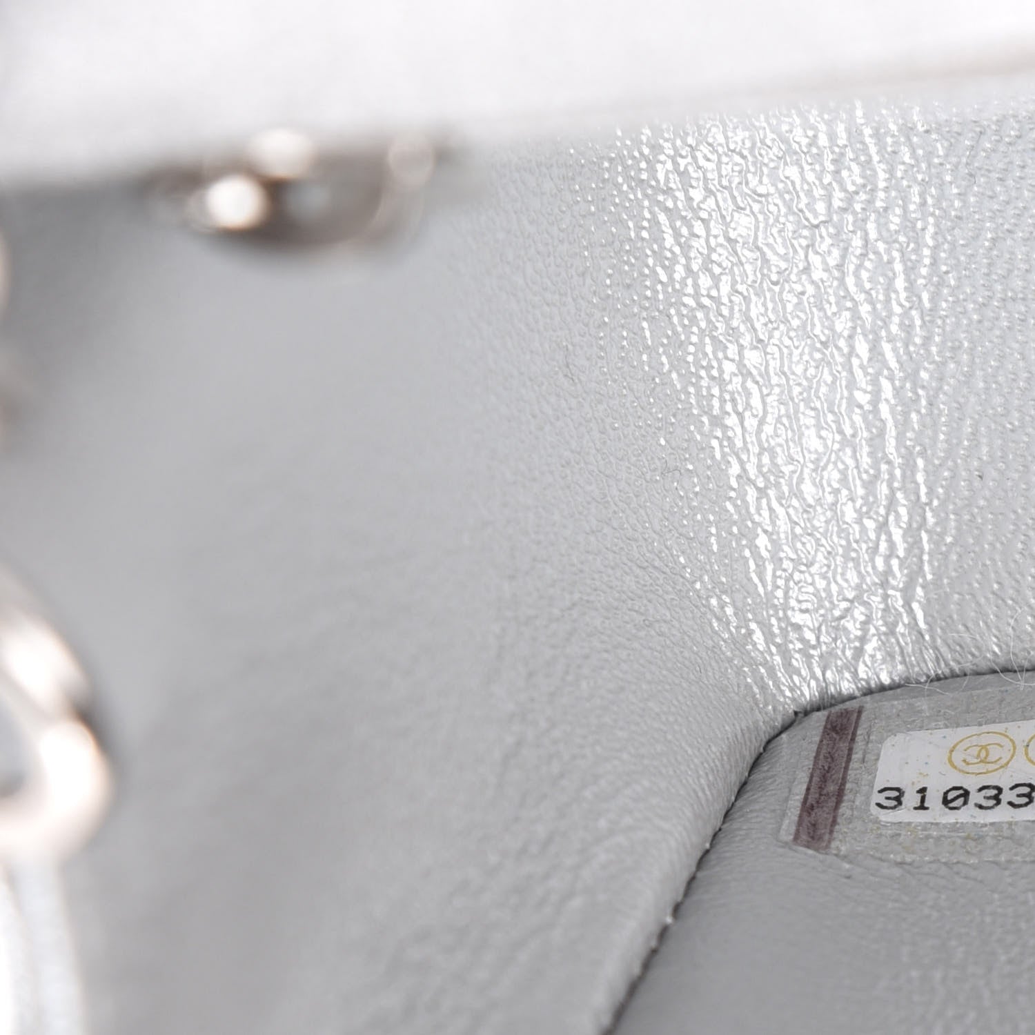 Chanel Metallic Lambskin Quilted Mini Rectangular Flap Silver 9 of 10