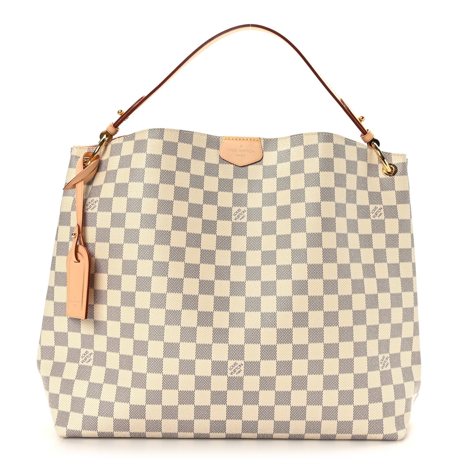Louis Vuitton Damier Azur Graceful MM Rose Ballerine 1 of 8