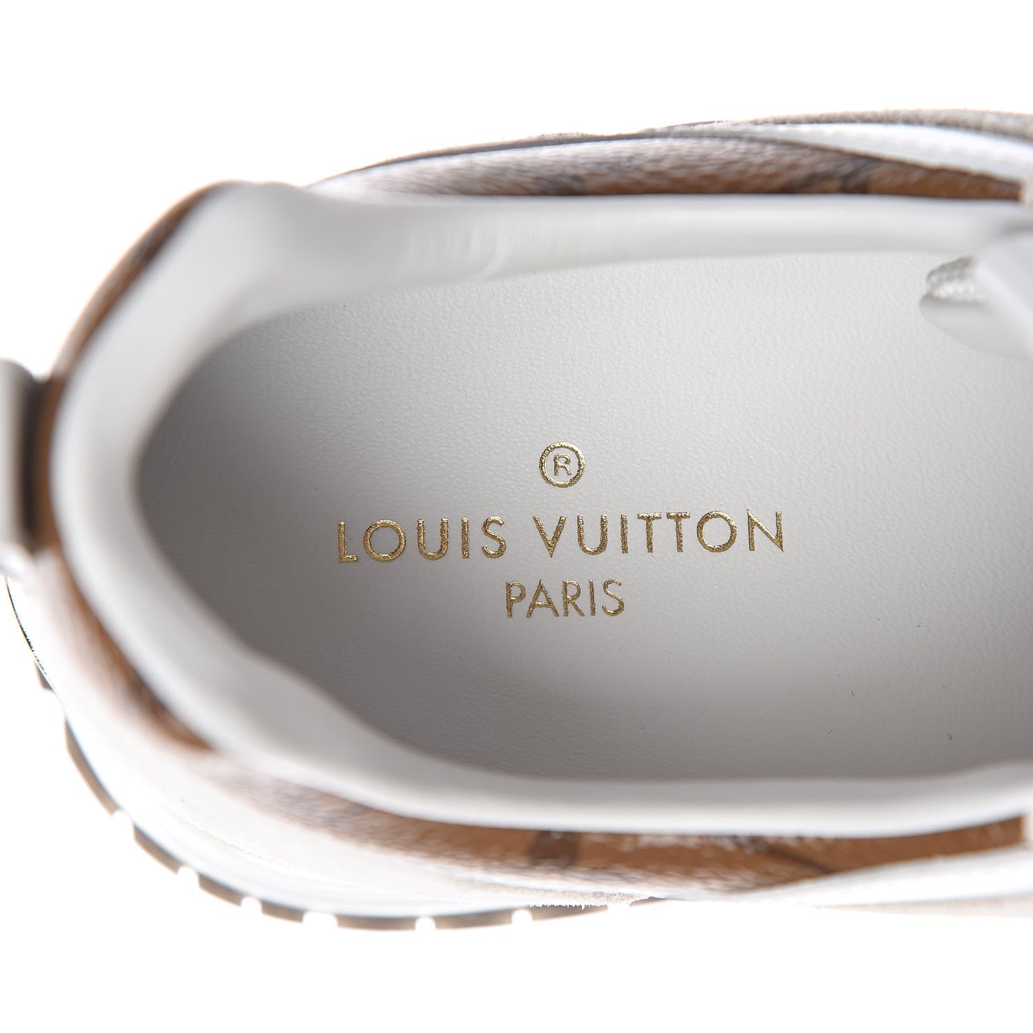 Louis Vuitton Suede Reverse Monogram Run Away Sneakers 37 White 5 of 10