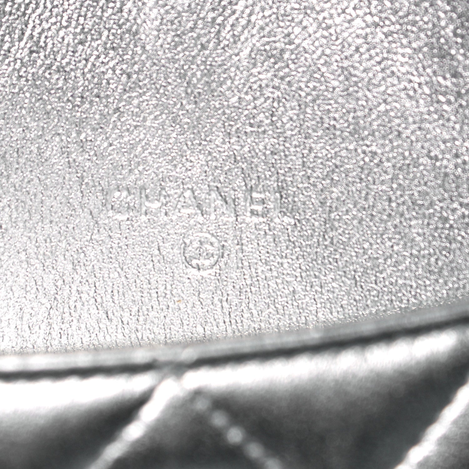 Chanel Metallic Lambskin Quilted iPad Case Sleeve Silver 6 of 9