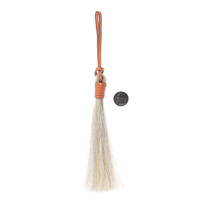 Hermes Horse Hair Swift Paddock Tassel Bag Charm Orange 2 of 3