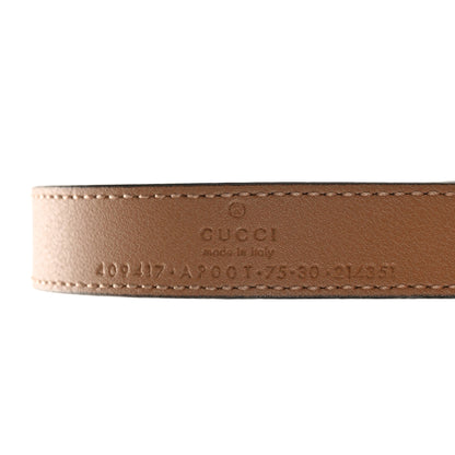 Gucci Moon Calfskin Double G 20mm Belt 75/30 Natural Tan 3 of 3