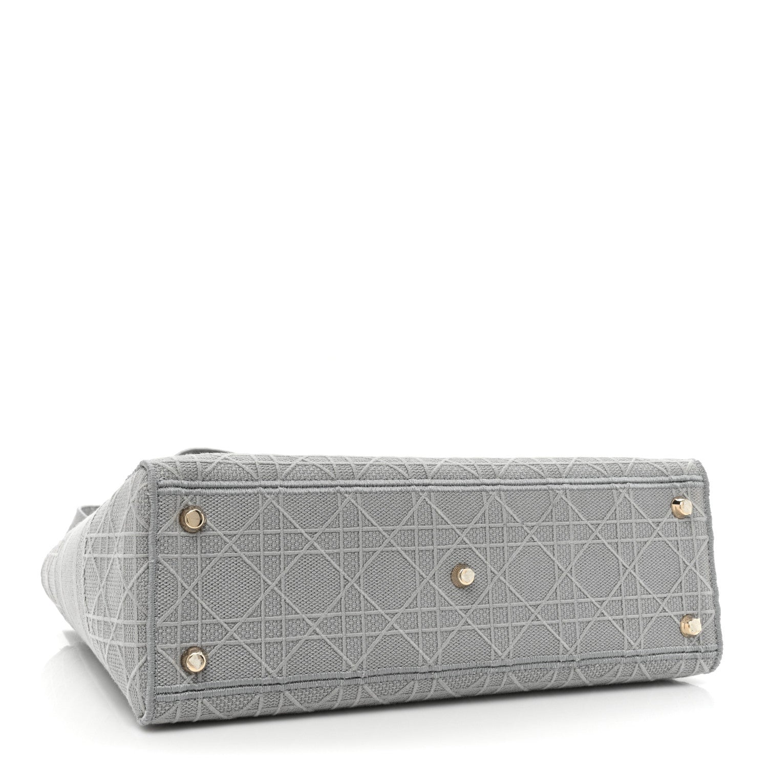 Christian Dior Canvas Embroidered Cannage Lady D-Lite Gray 4 of 18