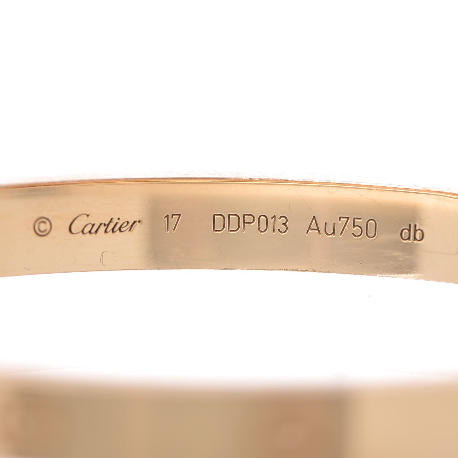 Cartier 18K Yellow Gold LOVE Bracelet 17 5 of 7