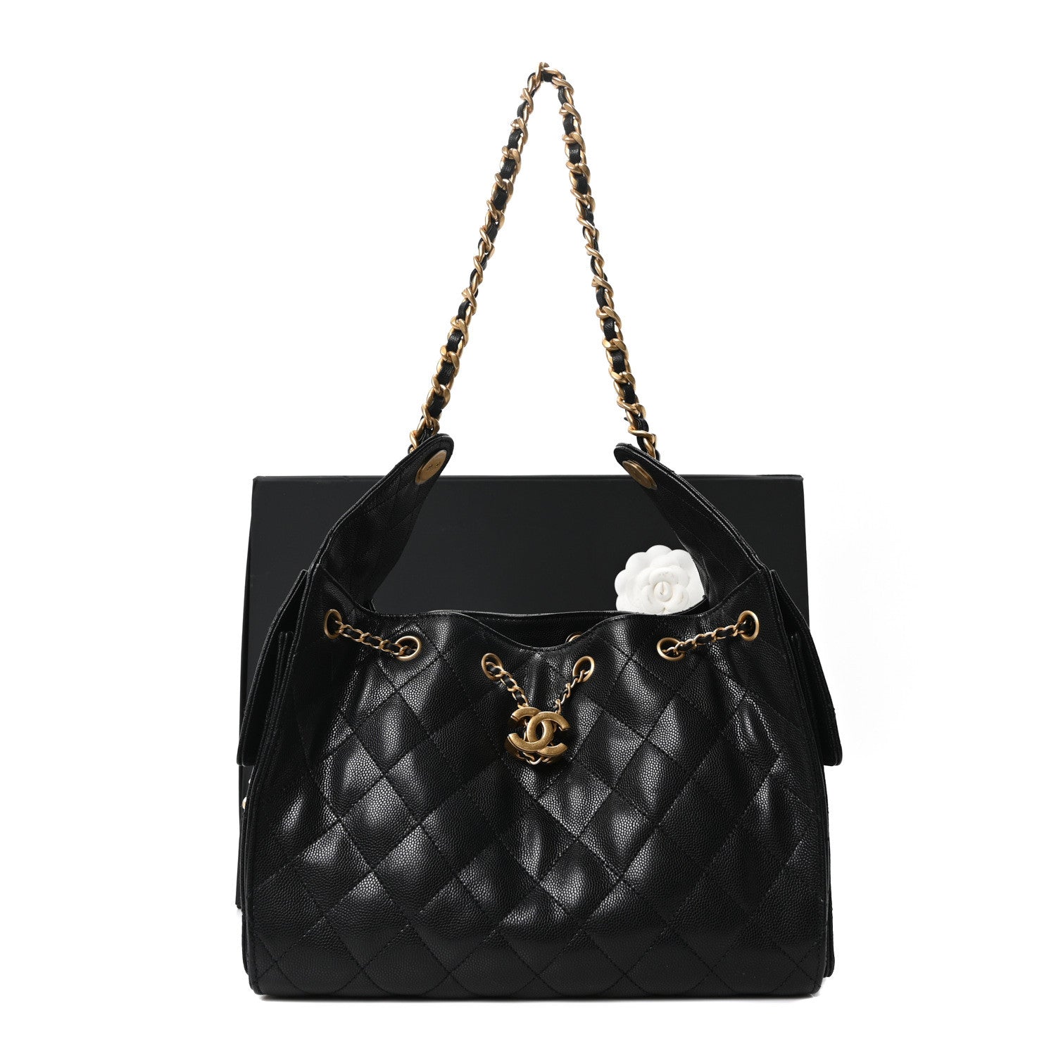 Chanel Caviar Quilted Small Chanel 25 Handbag Black 11 of 11