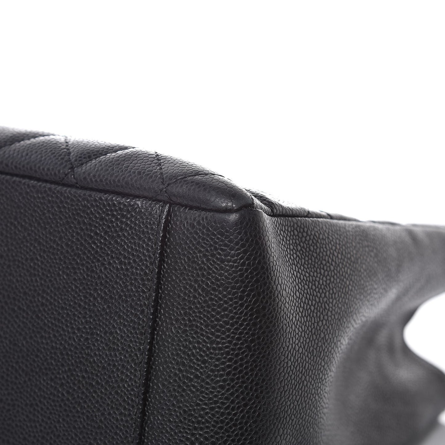 Caviar Quilted Grand Shopping Tote GST Black