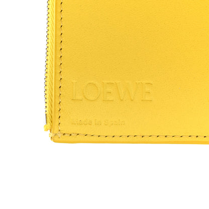 Loewe Pebble Grain Calfskin Anagram Small Vertical Wallet Lemon 6 of 7