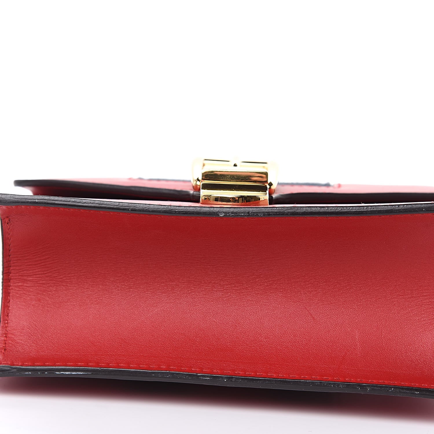 Gucci Calfskin Mini Sylvie Chain Shoulder Bag Hibiscus Red 10 of 12