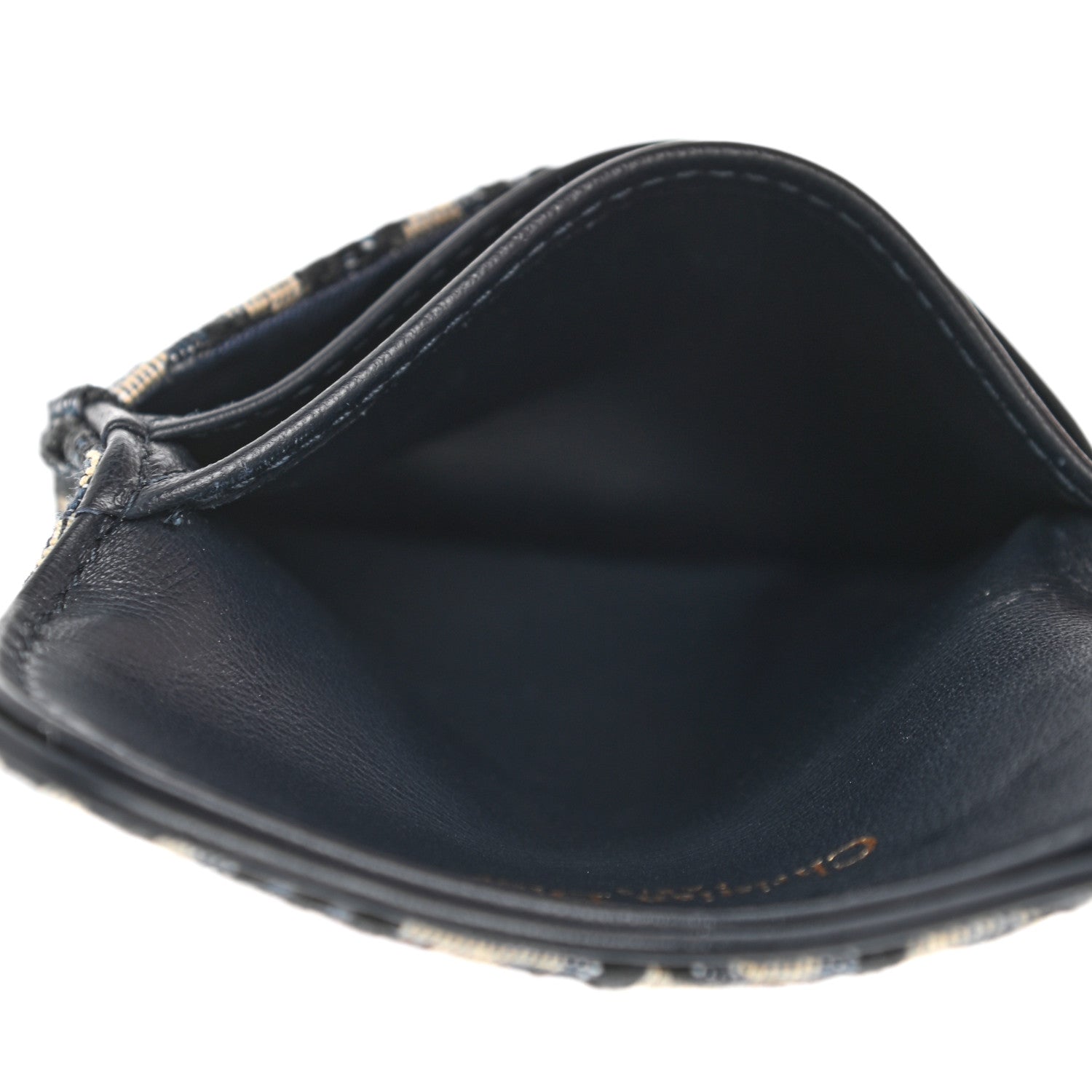Christian Dior Oblique Saddle Card Holder Blue 6 of 7